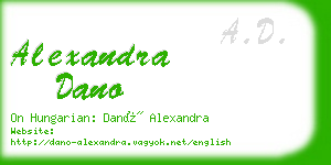 alexandra dano business card